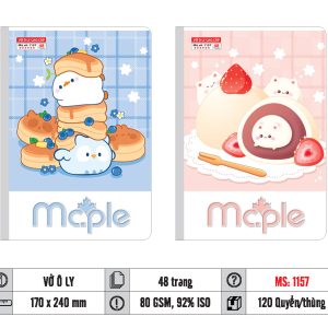 VỞ Ô LY MC.PLE 48 TRANG 80GSM MS 1157