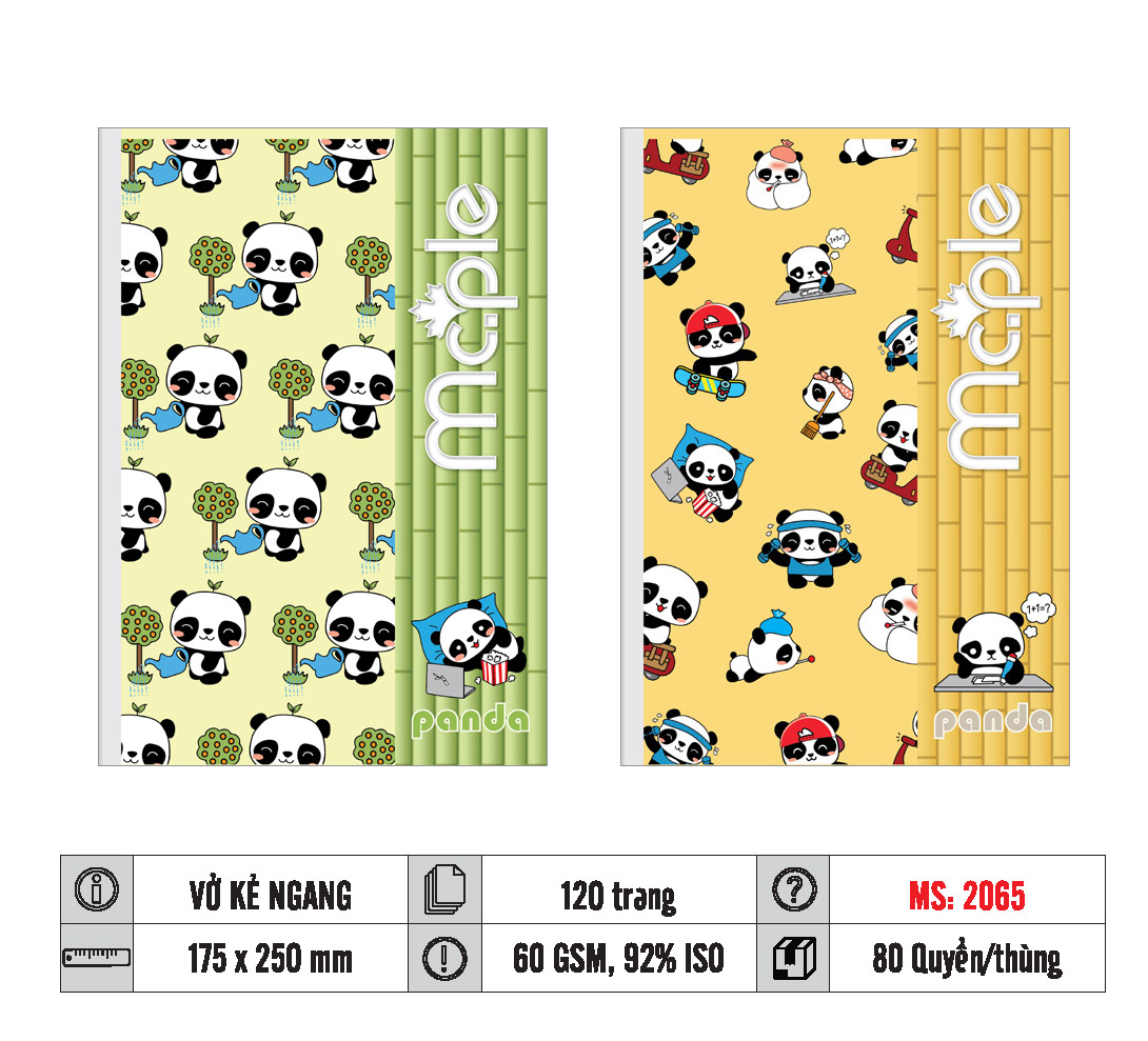 VỞ KẺ NGANG MC.PLE 120 TRANG, 70GSM MS 2071/2078/2075/2483/2484/2485 - Ảnh 8