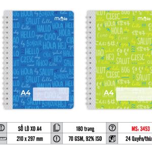 SỔ LÒ XO A4 MC.PLE MS 3453/3454/3455