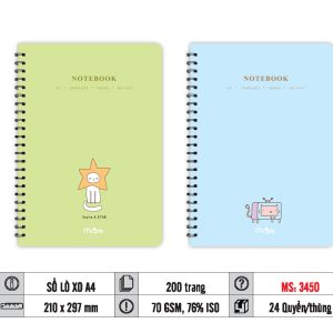 SỔ LÒ XO A4 MC.PLE MS 3450/3451/3452/3455