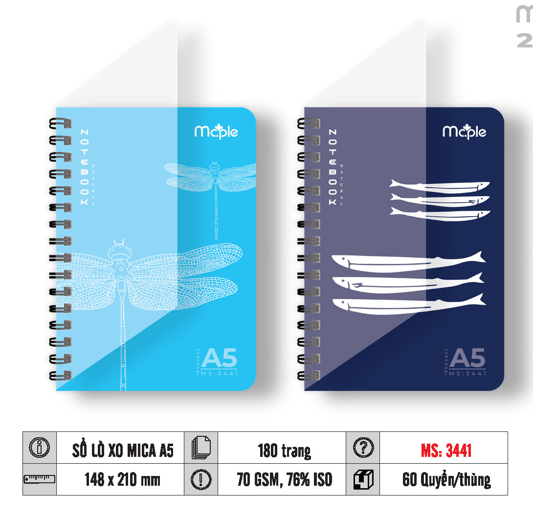 SỔ LÒ XO A5 MICA MC.PLE MS 3441