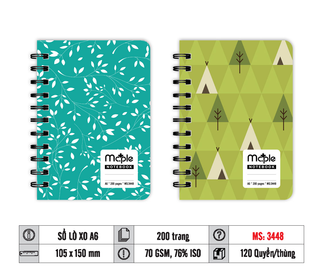 SỔ LÒ XO A6 MC.PLE MS 3448/3449/3461/3462 - Ảnh 2