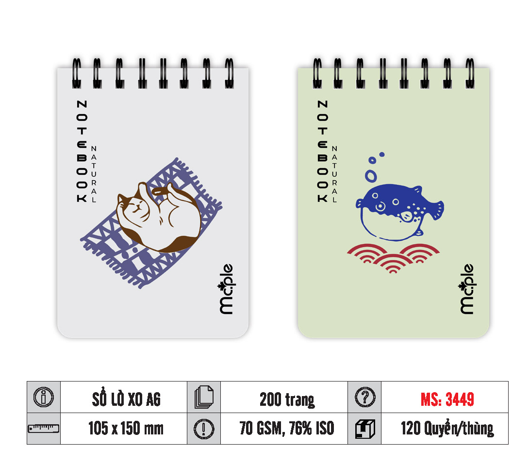 SỔ LÒ XO A6 MC.PLE MS 3448/3449/3461/3462