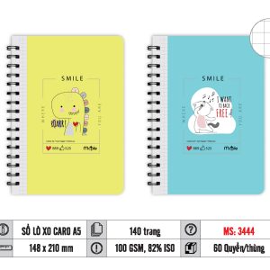 SỔ LÒ XO CARO A5 MC.PLE MS 3445