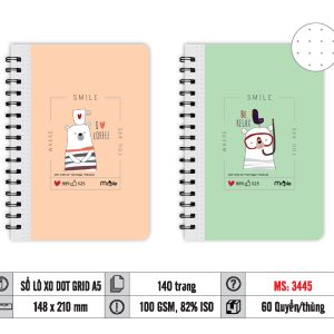 SỔ LÒ XO DOT GRID A5 MC.PLE MS 3445