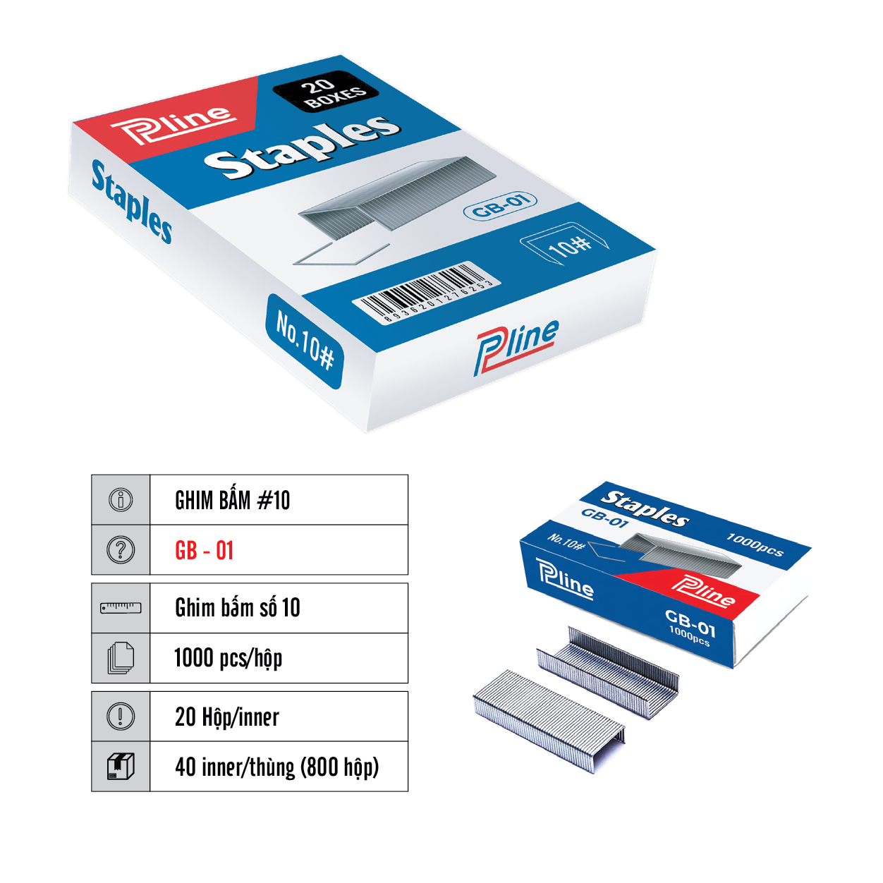 GHIM BẤM PLINE GB-01