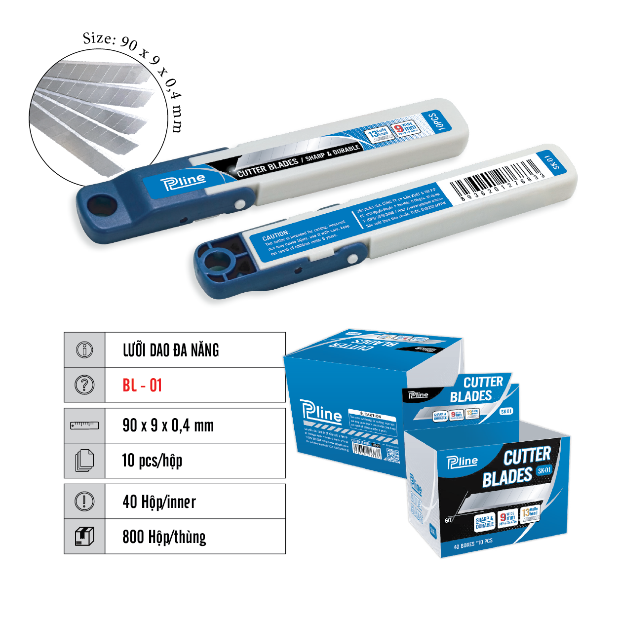 LƯỠI DAO ĐA NĂNG PLINE BL-01