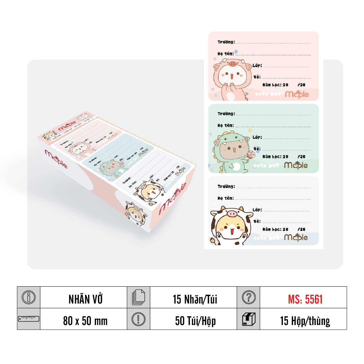 NHÃN VỞ MC.PLE MS 5561