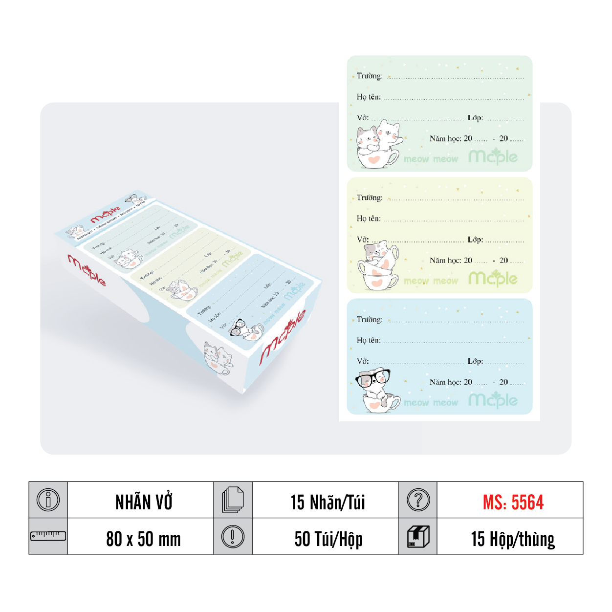 NHÃN VỞ MC.PLE MS 5564