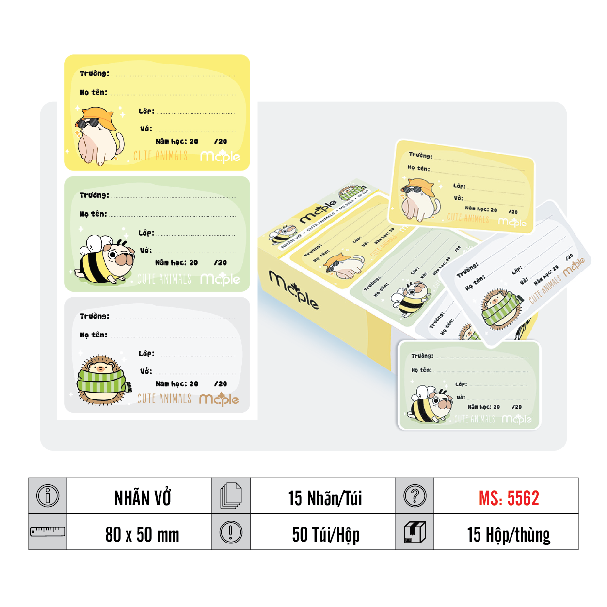 NHÃN VỞ MC.PLE MS 5562