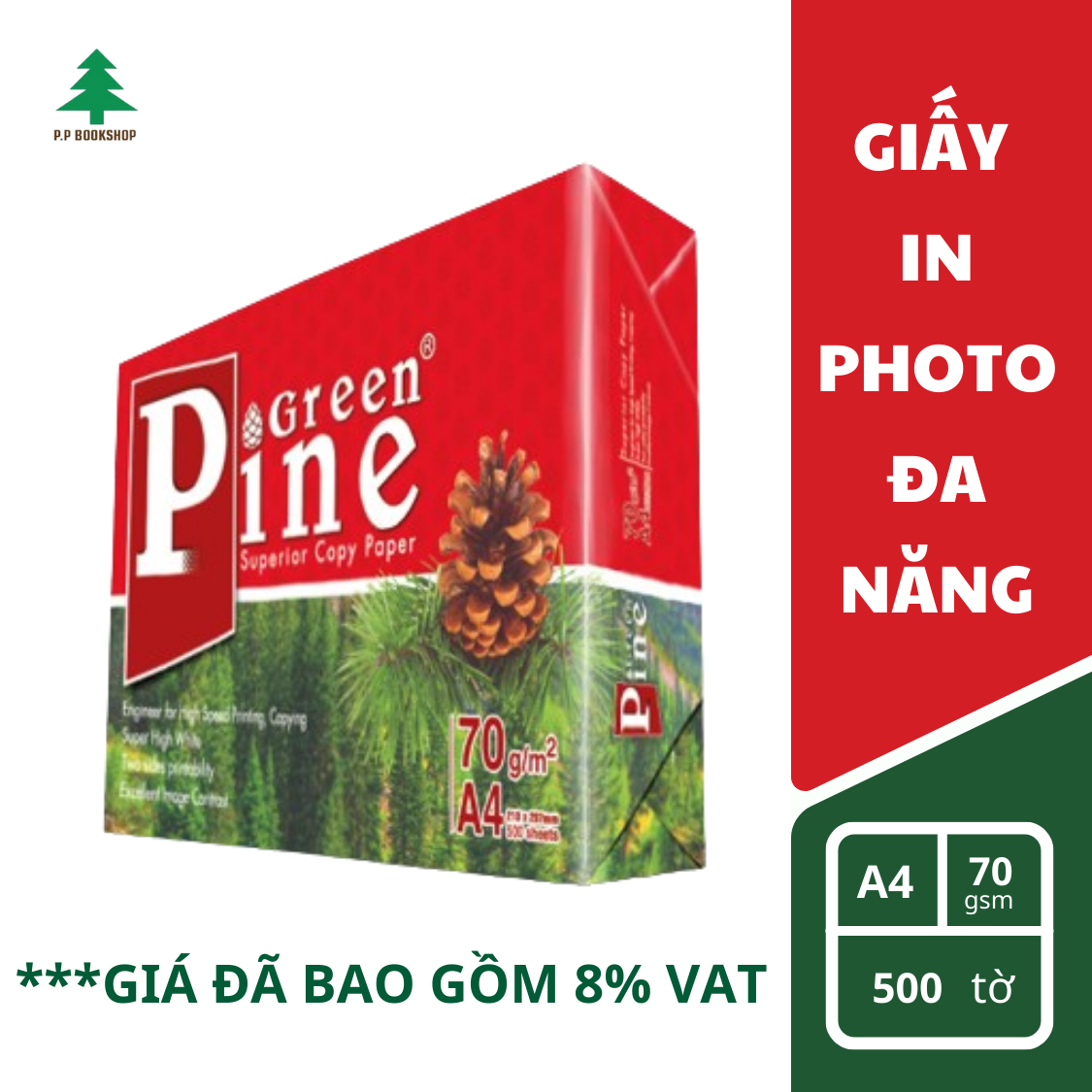 Giấy A4 Green Pine 70gsm