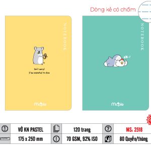 Vở Kẻ ngang Mc.Ple pastel Ms 2518